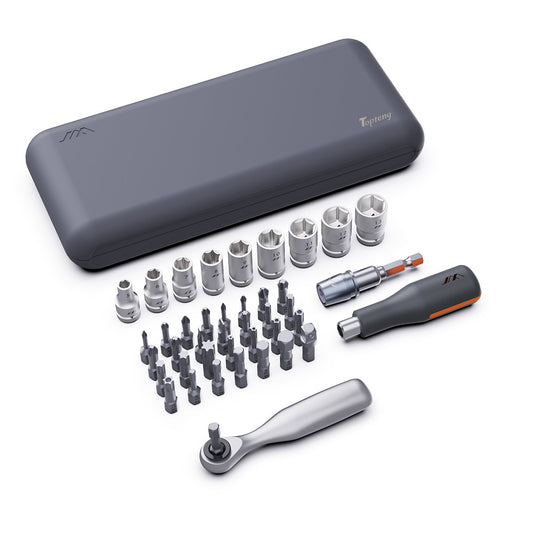 Mini Ratchet and Screwdriver Set Polycarbonate and Alloy Steel 41-Pieces