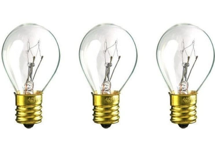 Solid Spare (3) CEC Industries 40S11N/120V Miniature Bulb 120V, 40W, S11 Shape, E17