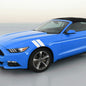 4" Dual Fender Stripe Hash Mark Stripe Decal Graphic Kit For FORD MUSTANG