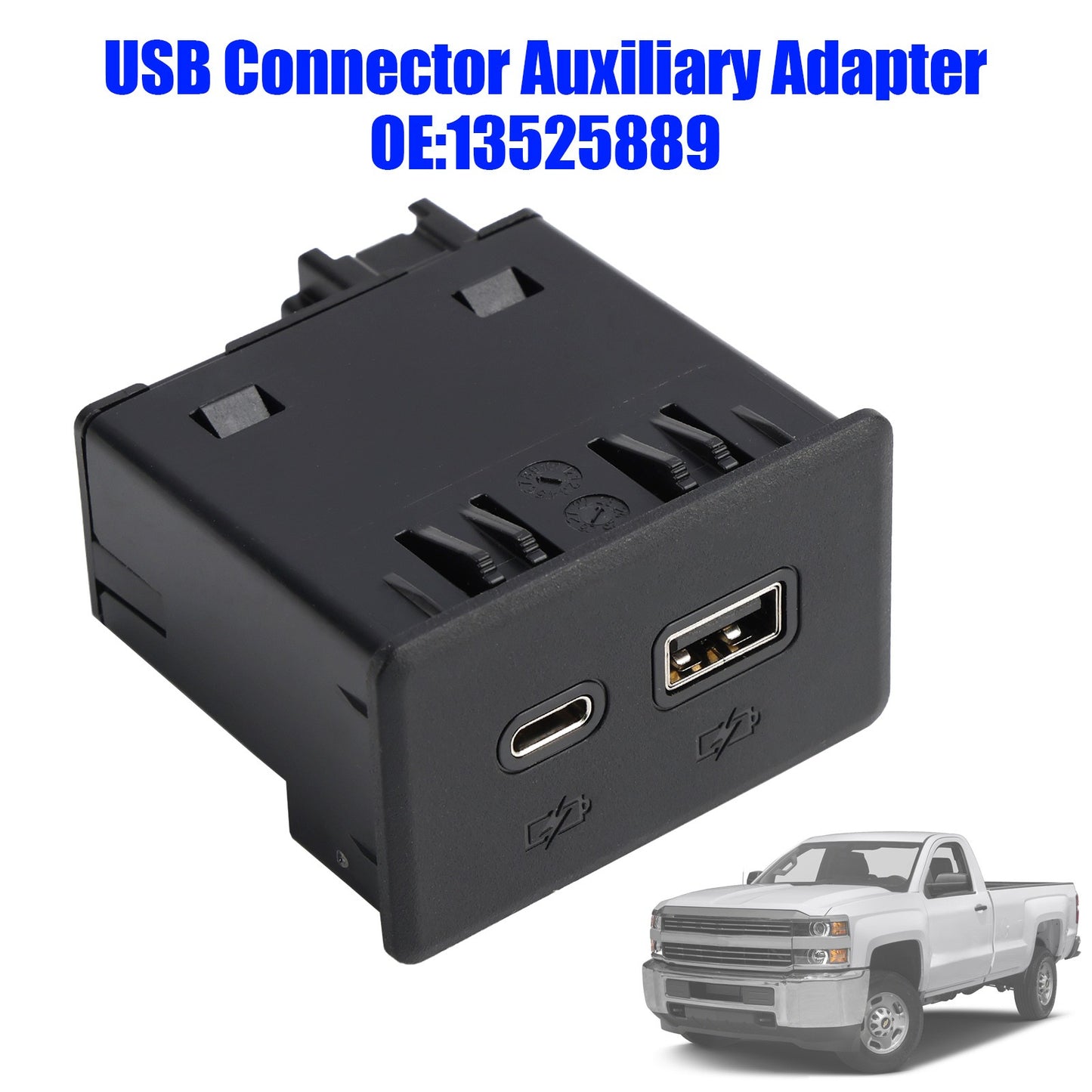 USB Connector Auxiliary Adapter 13525889 for Silverado Sierra 1500 2500 3500