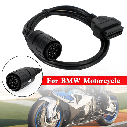 Motorcycle 10 Pin To 16Pin For BMW OBD2 Cable Connector Diagnostic Scanner Cable