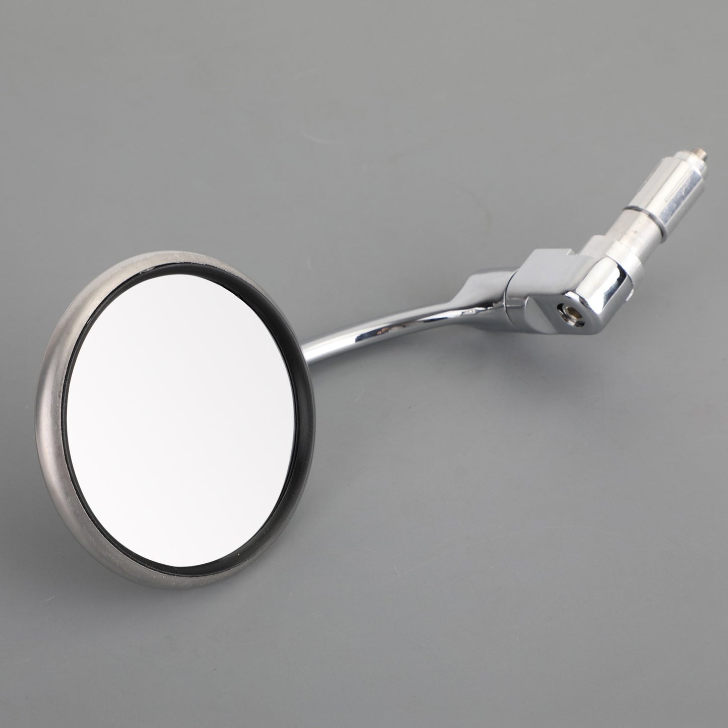 Chrome Round Rearview Mirrors Bar End Mirror for Motorcycle Chopper Cafe Racer