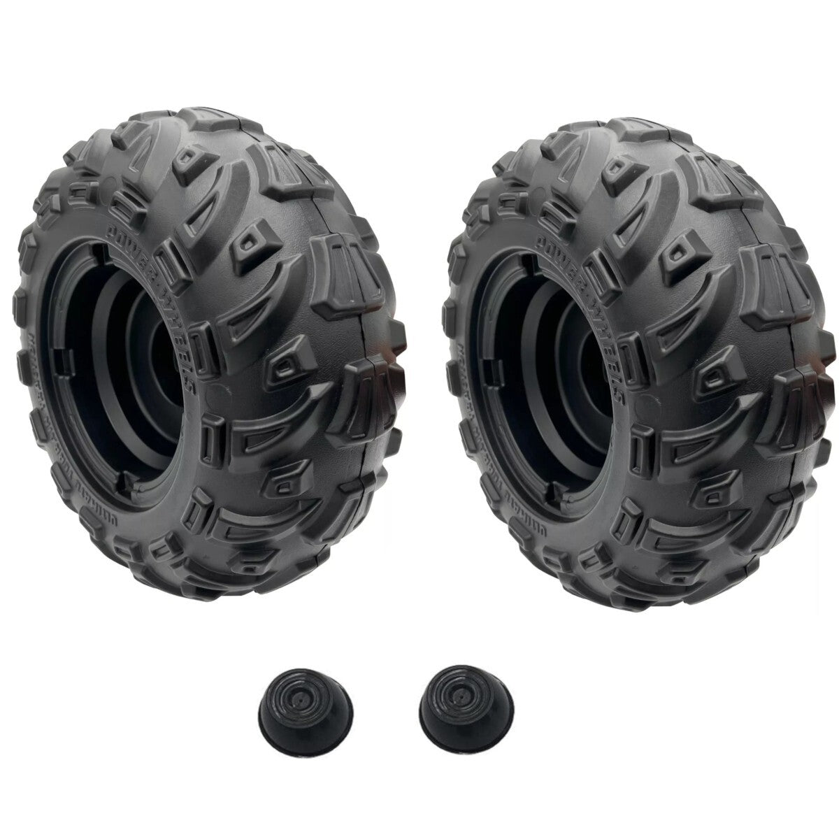 Solid Spare (2) Power Wheels 3900-5904 3900-5903 Dune Racer Wheels W/ Retainers