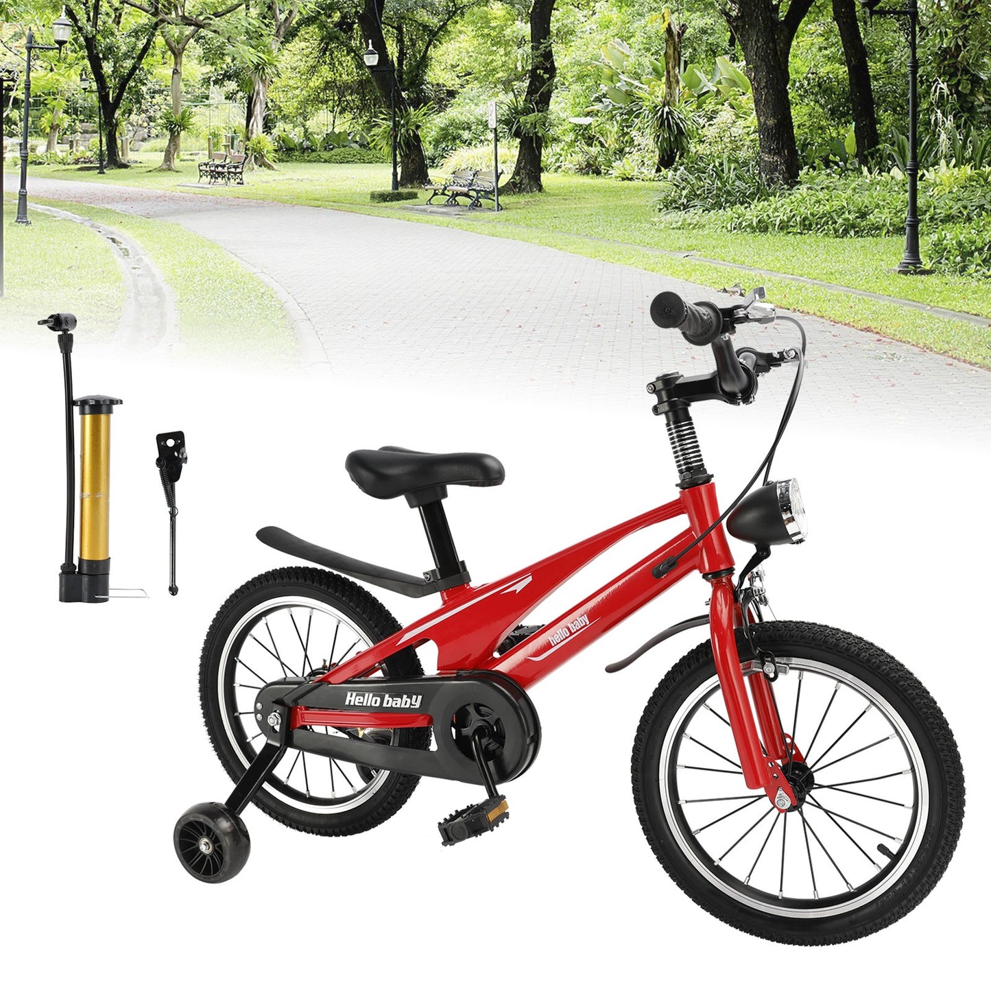 16 inches Magnesium alloy Kid's Bike Child Bicycle with auxiliary wheels