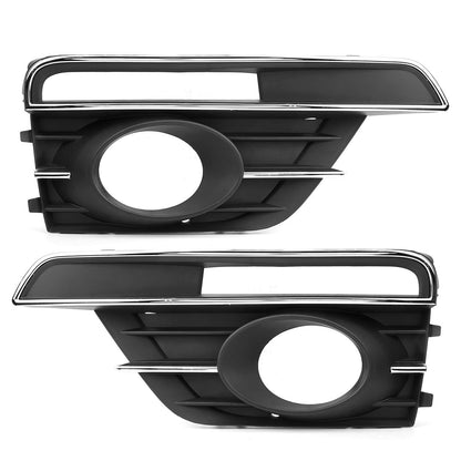 Pair Front Bumper Fog Light Grill Cover Bezel For 2016-2019 VW Beetle
