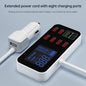 Car Charger USB PD5V1A QC3.0 Display Small Car 8 Port Car Cigarette Lighter
