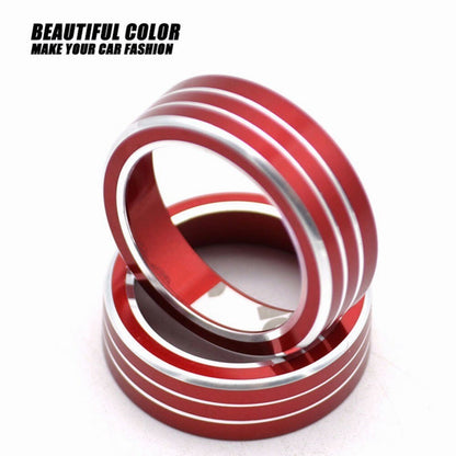Red Aluminum Center Console AC Switch Ring Cover Trim For Honda Civic 2016-2021