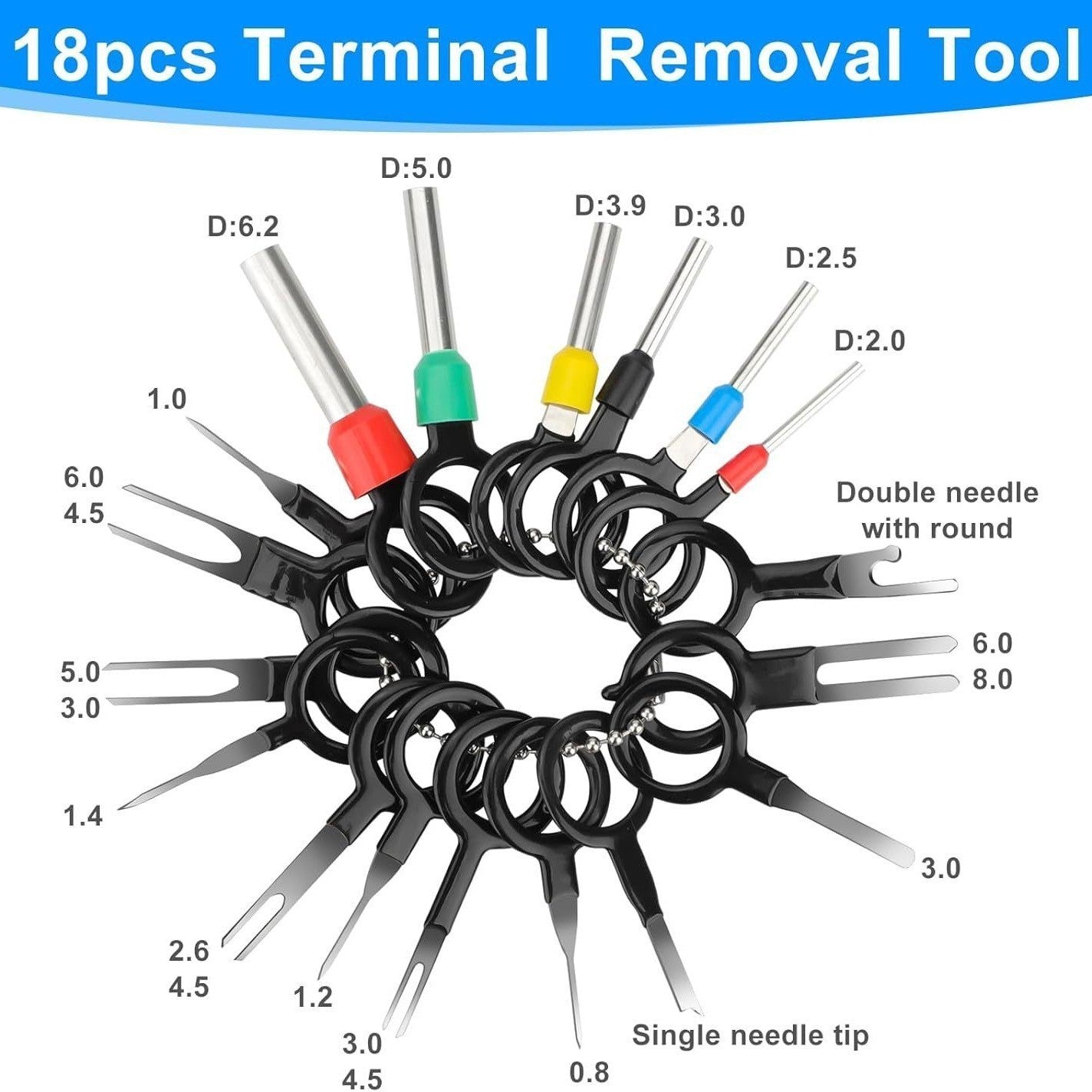 420PCS Connector Pins 21 Types Electrical Wire Terminal Kit,18PCS Extractor Tool