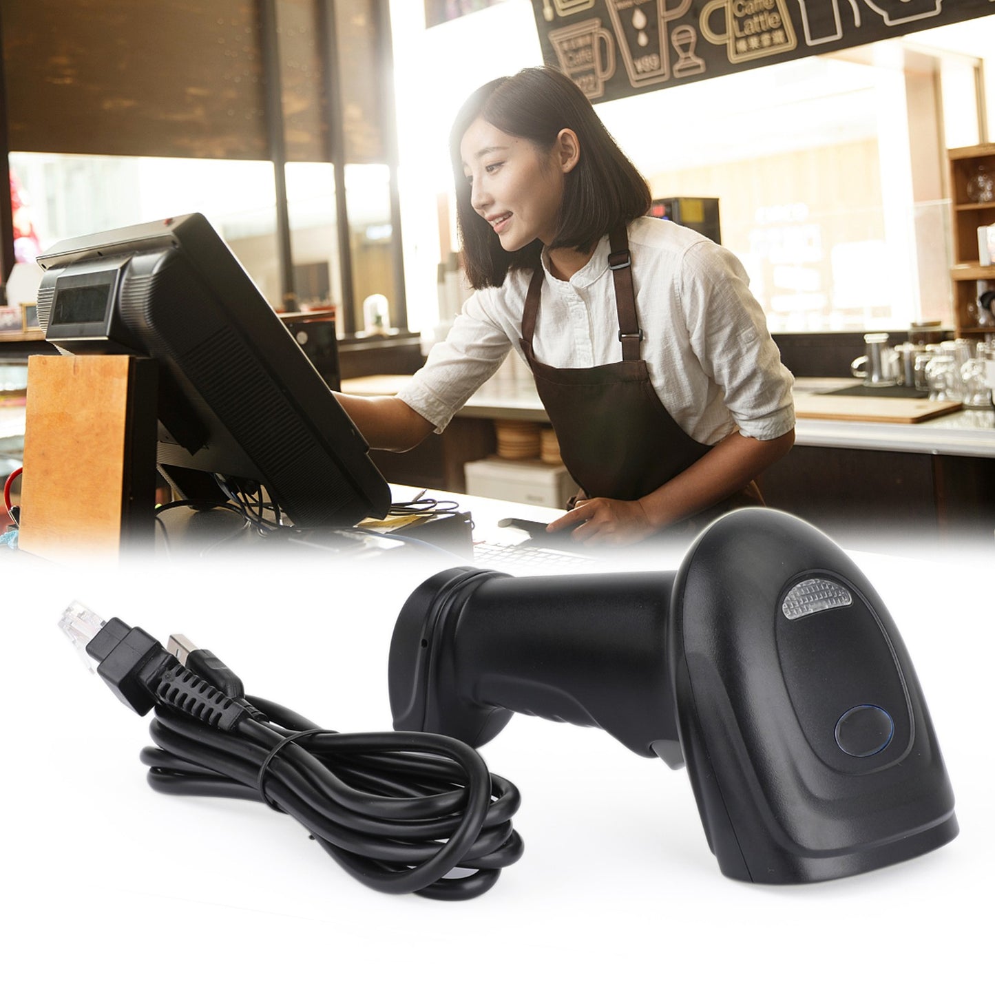 2020 IntelligentB Laser Scan Barcode Scanner Gun Bar Handheld Code Reader