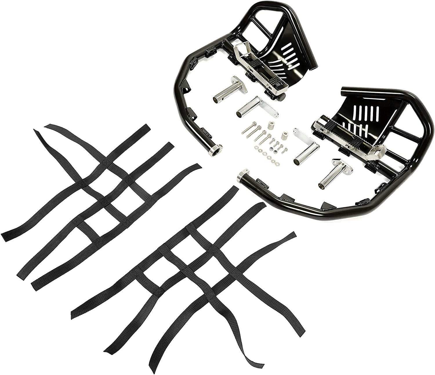 Solid Spare Nerf Bars W/ Nets Pro Peg Bars For Honda Sportrax 400 TRX 400EX 400X All Years