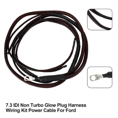 For Ford 7.3 IDI Non Turbo Glow Plug Wiring Harness Kit Power Cable