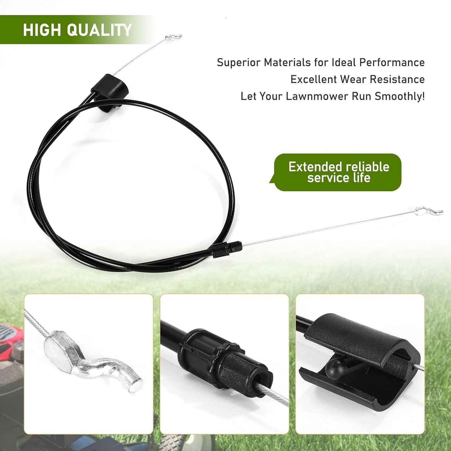 2PCS/Set Lawn Mower Engine Brake Zone Control Cable Replacement For Craftsman