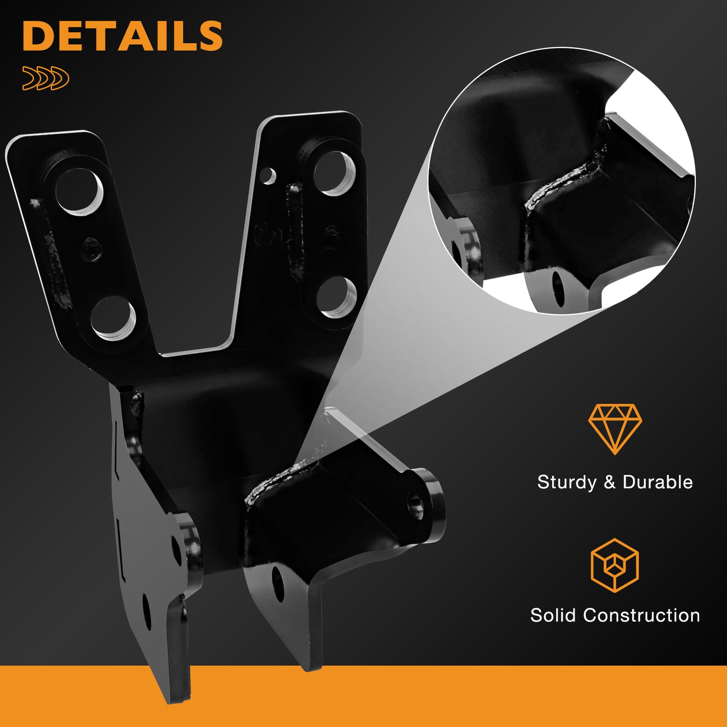 Front Track Bar Sector Shaft Brace For 18-23 Jeep Gladiator JT Wranglers 8869-01