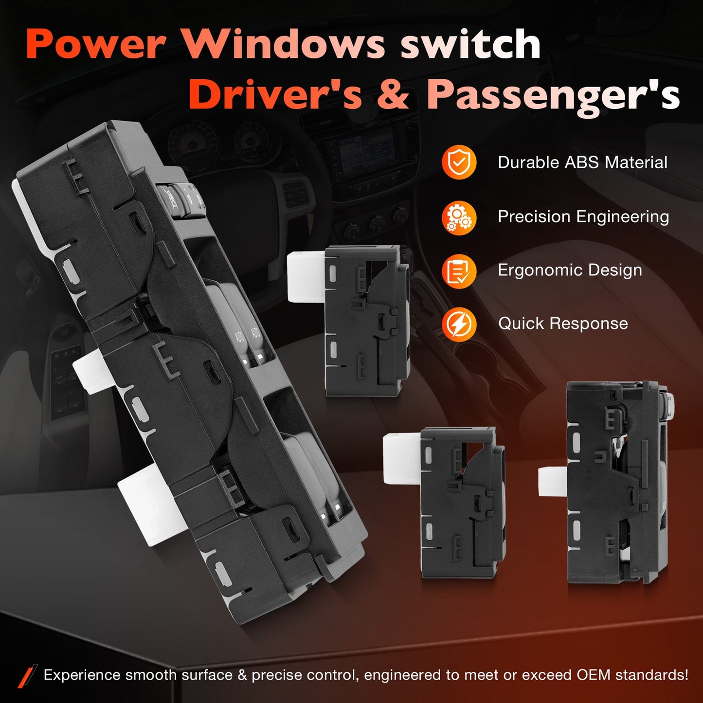 Power Window Door Control Switch For 2006-14 Jeep Chrysler 200 300 Dodge Charger