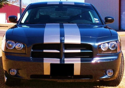 10" VINYL RALLY STRIPES RACING STRIPE KIT HOOD TRUNK ROOF For DODGE CHARGER