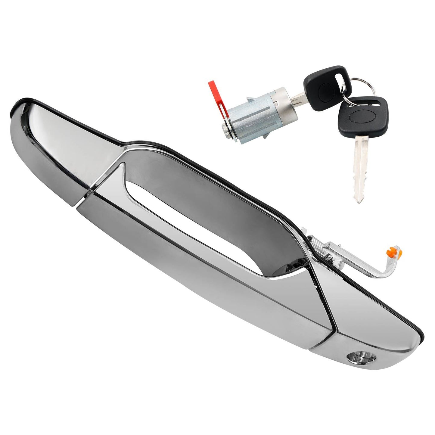 Exterior Door Handle Driver Side w/ Lock Cylinder For 2007-13 Chevy GMC Cadillac