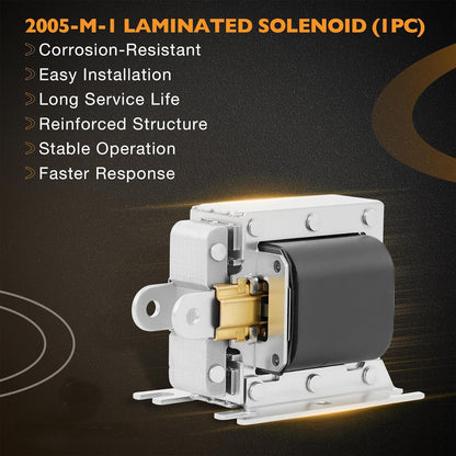 2X 2005-M-1 Laminated Pull Solenoid Continuous Duty for WoodMaster Wood Boilers