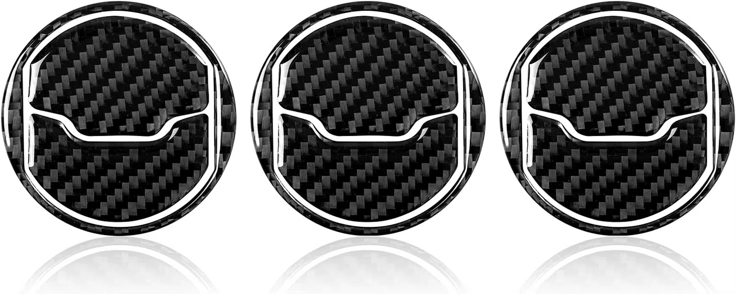 Real Carbon Fiber Interior Air Vent Outlet Cover Trim For Ford Mustang 2015-2020