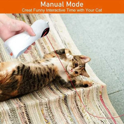 Automatic Cat Laser Toy Interactive Cat Toys for Indoor Cats/Kitty/Dogs white