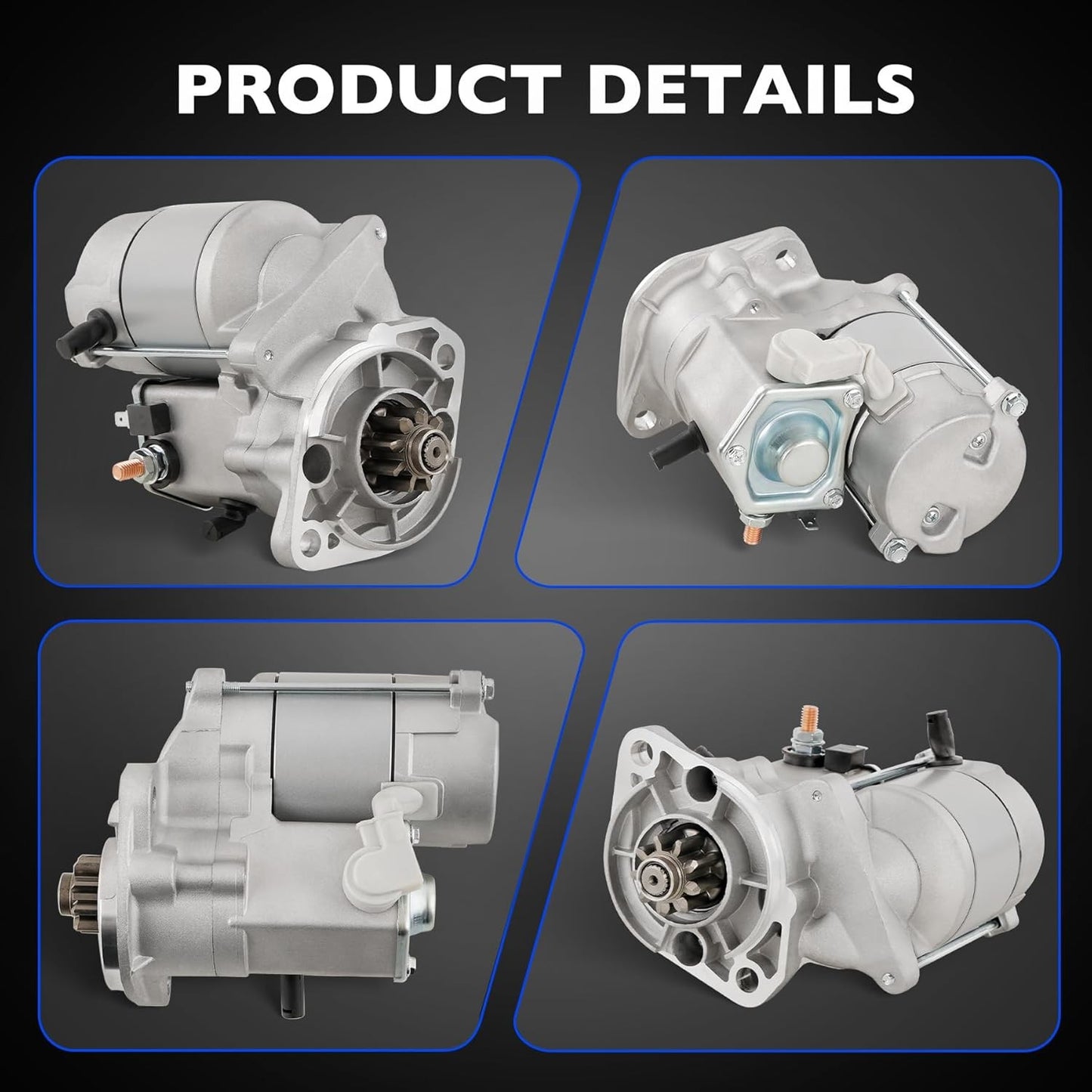 410-52302 Starter Motor 12V 1KW For Kubota Compact Tractor L2050 L225 L2350 L235