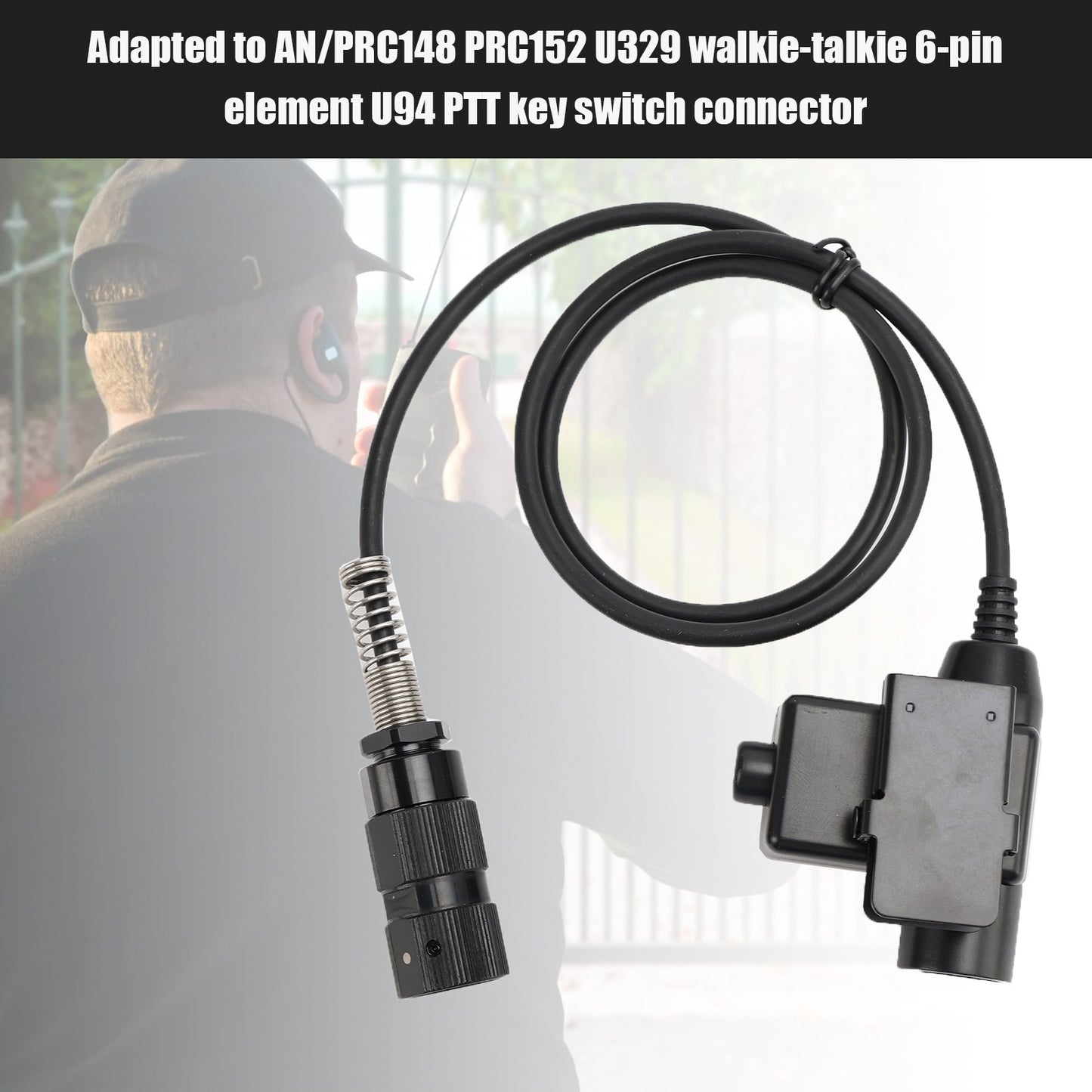 6-Pin U94 PTT Key Switch Connector For PRC-152 PRC-148 Radio Handle U329