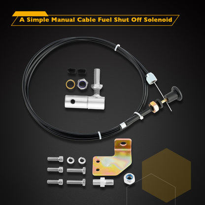 P7100 P-pump Manual Fuel Shut Off Solenoid Cable Kit For Dodge Cummins 12V 6/4bt