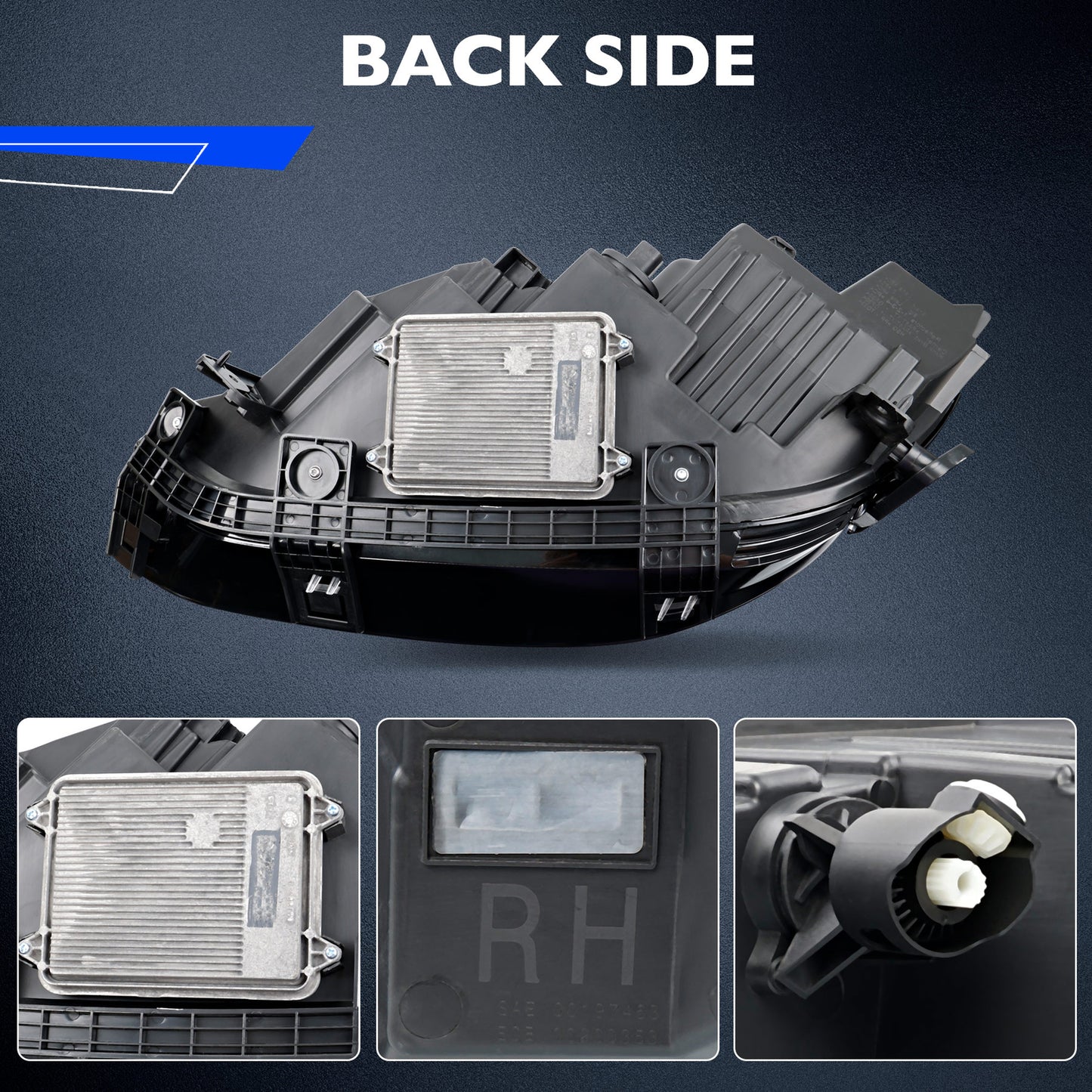 LED Headlight Assy Front Right Passenger Side For 2022-2024 Tesla Model X Plaid