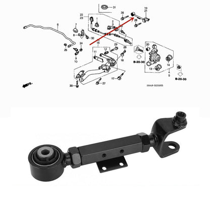 2PCS Adjustable Rear Alignment Camber Arm Upper Arm Kit For Honda CR-V 2007-2016