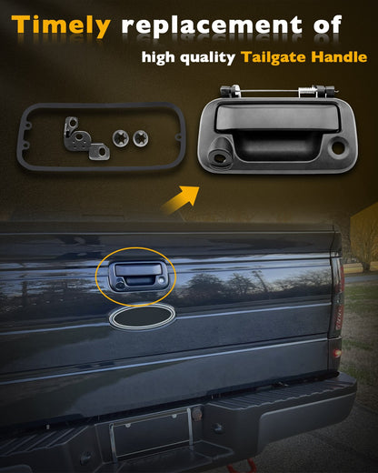 Metal Tailgate Latch Handle w/ Camera Hole For 04-16 Ford F150 F250 F350 Lincoln