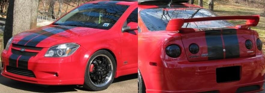 8" VINYL RALLY STRIPES RACING STRIPE HOOD TRUNK ROOF For CHEVY COBALT