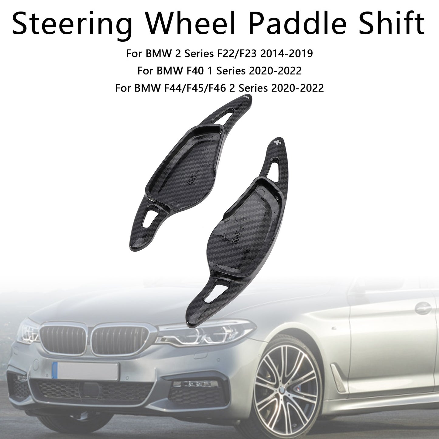 Carbon Look Steering Wheel Paddle Shifter Fit BMW 3 4 5 G20 G22 G30 2018+