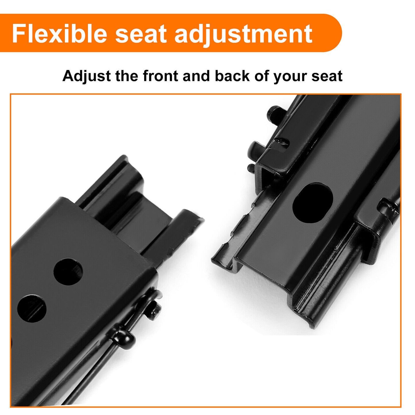 Solid Spare 2pcs Universal Dual Lock Seat Sliders Rails Bracket Track Aessembly Adjustable