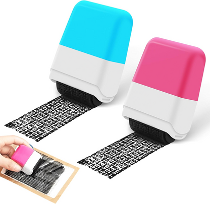 2PCS Identity Theft Protection Roller Stamp Guard ID Privacy Confidential Data