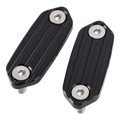 Black mirror delete blanking plates fits Kawasaki ZX6-R ZX6R ZX636 636 2013-2026