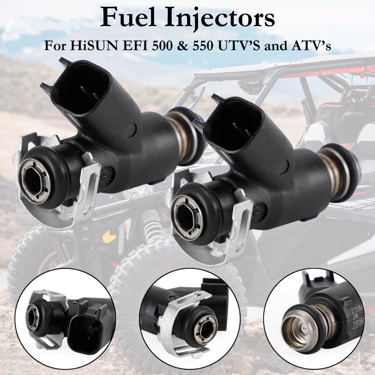 2PCS 28160355 Fuel Injector 16400-004C-0000 Fits HiSun EFI UTV550 MSU500 HS500
