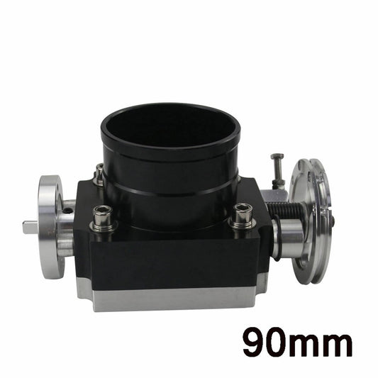 Solid Spare Throttle Body Universal 90MM 3.5" Adapter High Flow Aluminum Intake Manifold