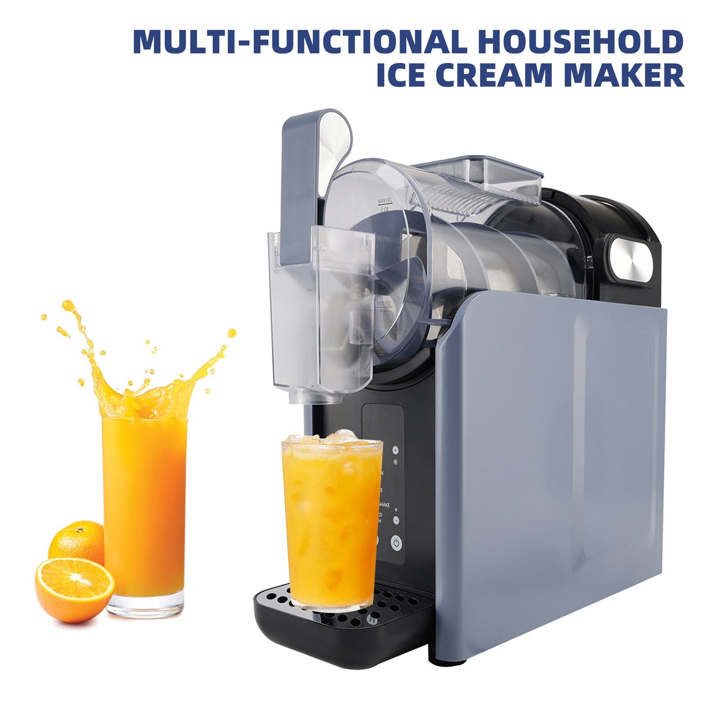 2L Slushy Machine No Ice Frozen Drink Maker 5 Preset Programs For Home