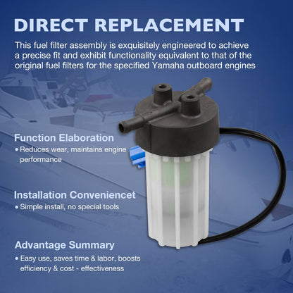 6P3-24560-03-00 Outboard Fuel Filter Assy For 06-25 Yamaha F200 F225 F250 LF150