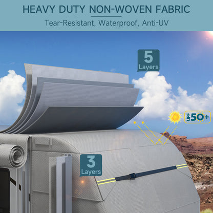 5-Layer Camper RV Cover 27'-30' Travel Trailer Windproof w/ Repair Patches