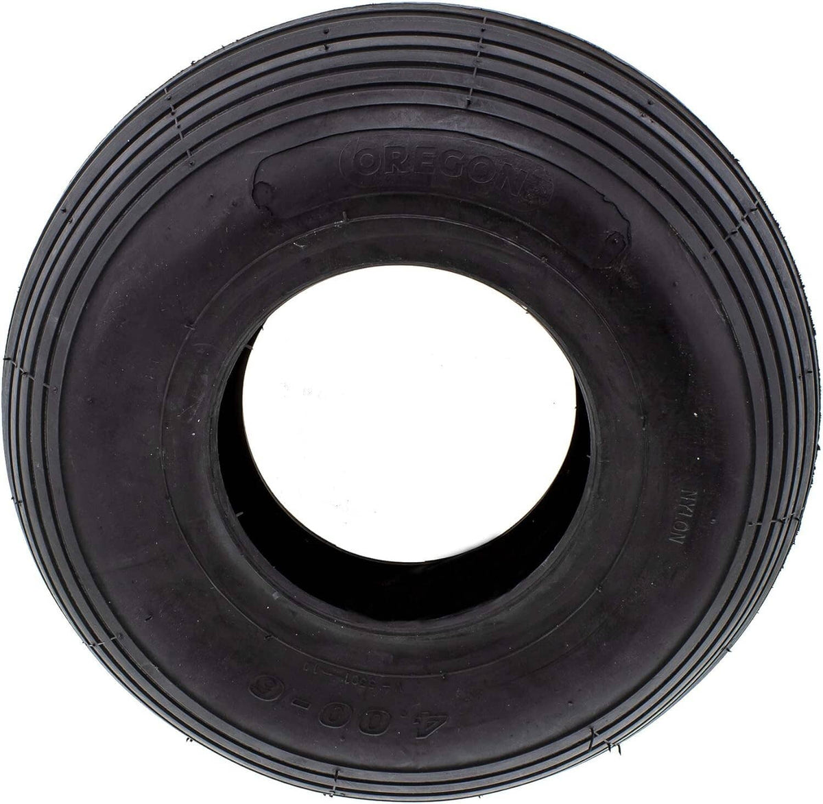 Solid Spare Oregon 58-011 Tire 400-6 Wheelbarrow Rib Thread 2 Ply Tubeless Replacement
