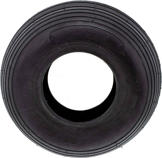 Solid Spare Oregon 58-011 Tire 400-6 Wheelbarrow Rib Thread 2 Ply Tubeless Replacement