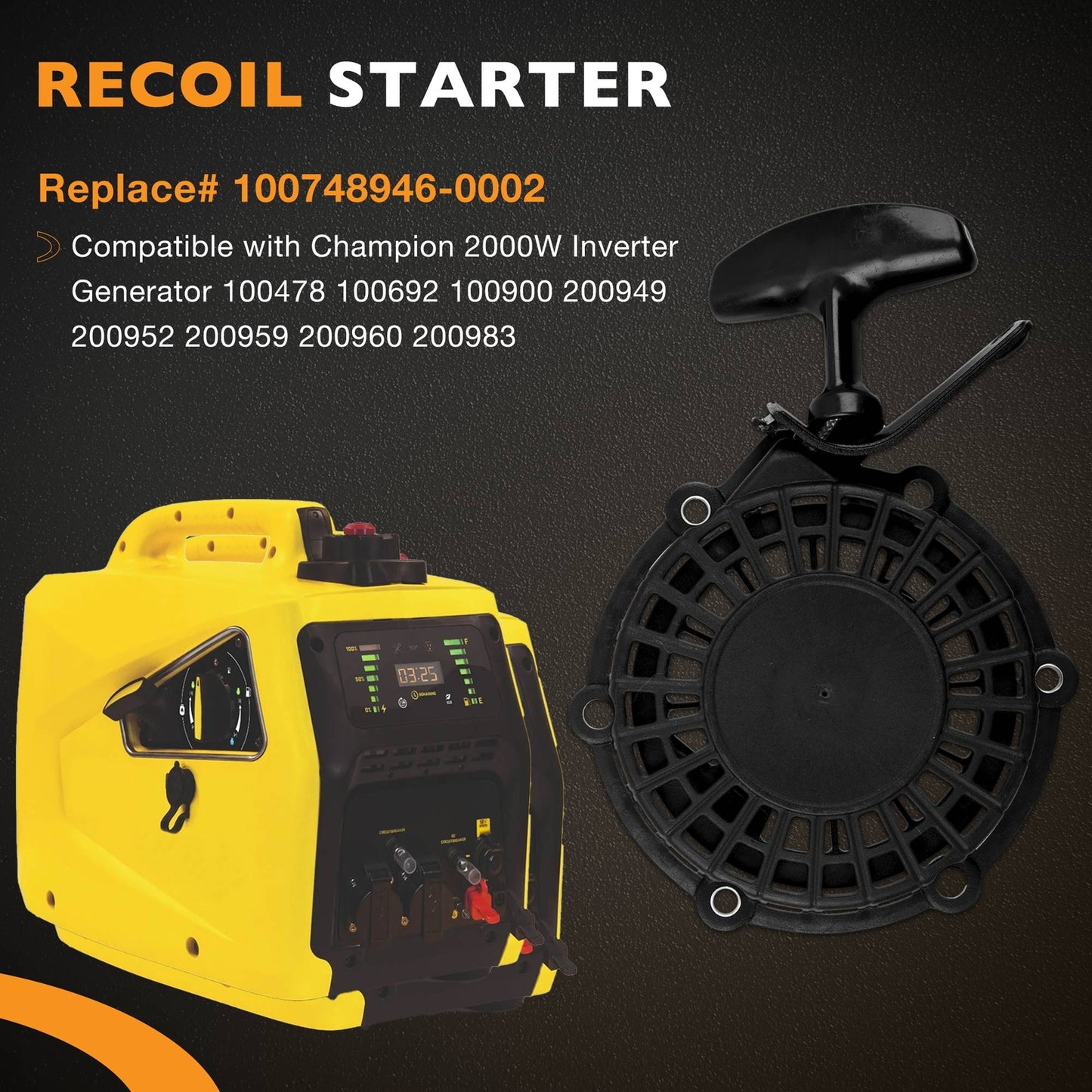 56202i-166 Recoil pull Starter Assy For Champion 2000W WEN 56202i 1007489460002