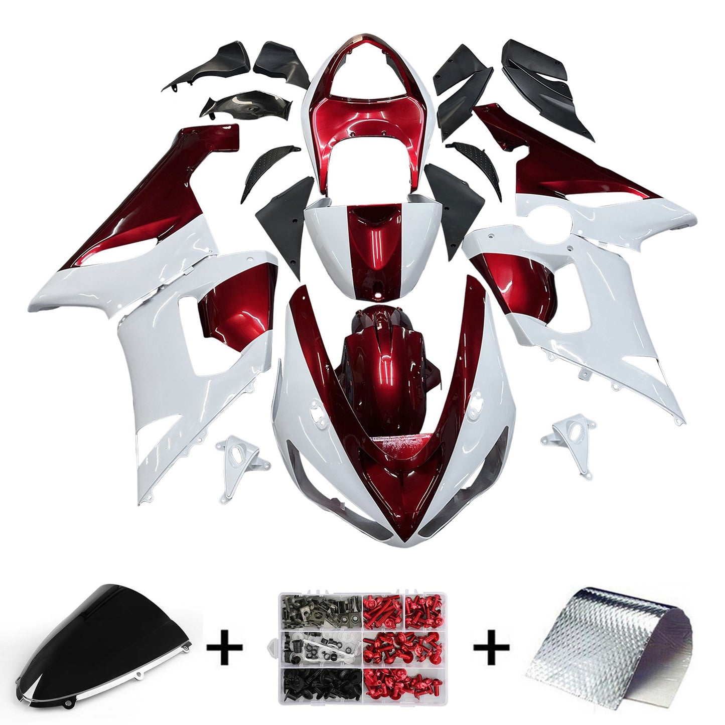 Amotopart Injection Fairing Kit Bodywork ABS For Kawasaki ZX6R 636 2005-2006 05`