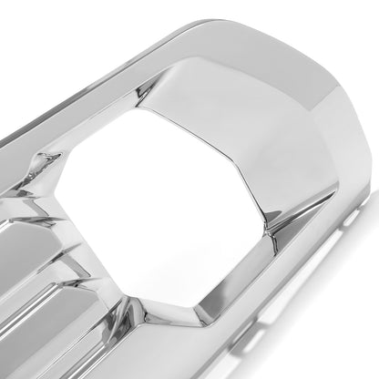 Solid Spare Front Lower Bumper Filler Grille Plate Chrome For 19-21 22 GMC Sierra 1500