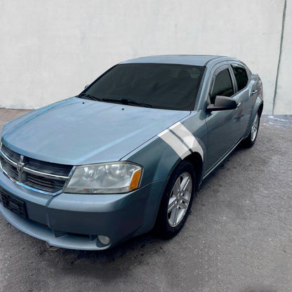 4" Dual Fender Stripe Hash Mark Stripe Decal Graphic Kit For Dodge Avenger