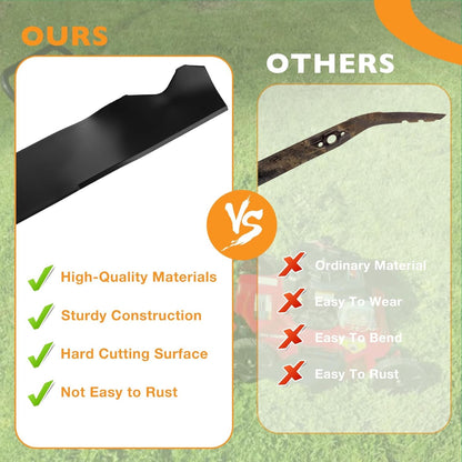 2Pcs 2105300125A 20" Mower Blade For MNA152505 MNA152701 Lawn Mower Deck Black