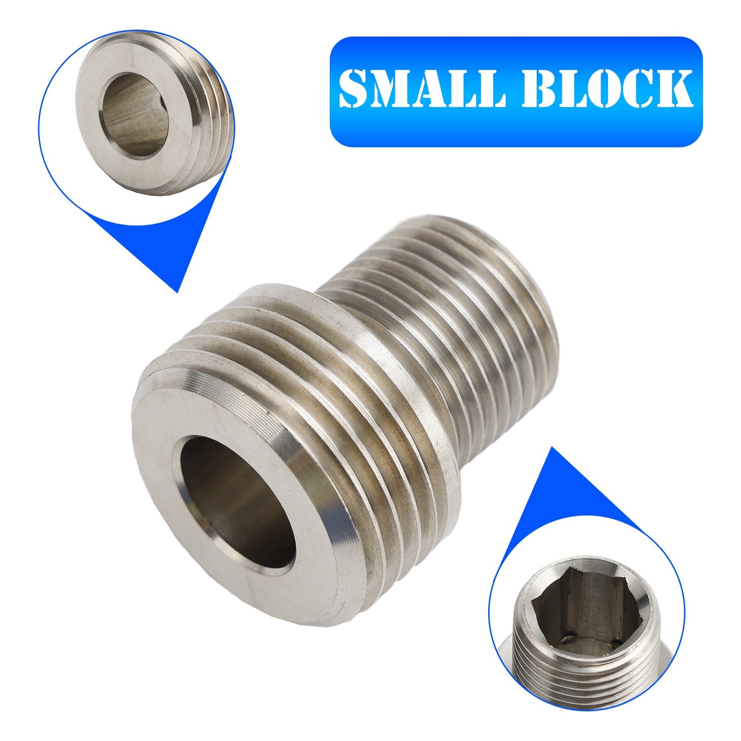 ??Small Block Oil Filter Insert Adapter SBF 5.0 302 351 F1AZ-6890-B for Ford