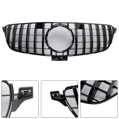 GT Style Front Bumper Grille Grill Fit Mercedes Benz GLE-Class W166 2015~2018