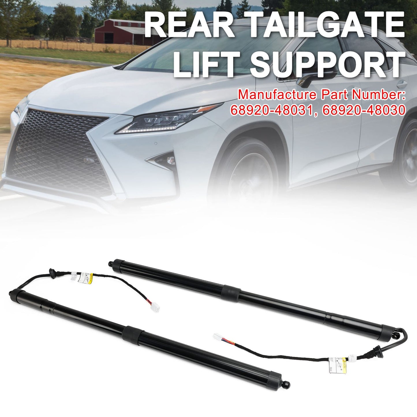 2PCS Rear Tailgate Support Struts 6892048031 Fit Lexus RX350 RX450h 2016-2019.