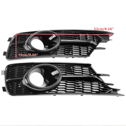 ??Pair Front Bumper Lower Light Cover Grille Fit AUDI A6 C7 2016-2018 W/ACC Hole